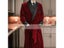 Velvet Long Men Suit Smoking Jacket Costume Groom Tuxedos Shawl Lapel Wedding Carousel 5