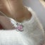 Pink Heart Planet Pendant Necklace Carousel 8