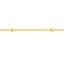 14k Yellow Gold Bead Station Rolo Chain Adjustable Anklet, 10" Carousel 3