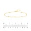 14k Yellow Gold Bead Station Rolo Chain Adjustable Anklet, 10" Carousel 5