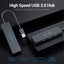 Vention 4-in-1 USB 3.0 Hub - Black 4 Ports USB 3.0 - 0.15m [CHKBB] Carousel 2