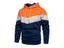 Men's Patchwork Hooded Sweatshirt Casual Fleece Warm Autumn Winter Sports Carousel 8