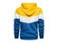 Men's Patchwork Hooded Sweatshirt Casual Fleece Warm Autumn Winter Sports Carousel 9