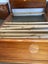 Bed , base & Mattress set- solid wood very good condition Queen size Carousel 6