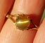 Antique 9ct Gold Natural Chrysoberyl Cats Eye Ring Carousel 3