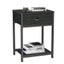 2 Tiers Nightstand with Fabric Drawer & Storage Shelf for Small Space Carousel 1