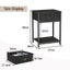 2 Tiers Nightstand with Fabric Drawer & Storage Shelf for Small Space Carousel 2