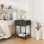 2 Tiers Nightstand with Fabric Drawer & Storage Shelf for Small Space Carousel 6