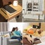 Sofa Tray Table 360?a Rotatable Height Adjustable with Phone & Tablet Slots Carousel 4