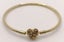 PANDORA 14K PLATED CELESTIAL HEART CLASP BANGLE #B18188795-1 Carousel 1