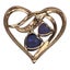 SAPPHIRE AND DIAMOND 0.02CTS PENDANT IN 1.2GMS 9CT YELLOW GOLD Carousel 2