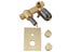 1pcs Shower Valve Mixer G1/2 Thread Chrome 2-way Bathroom Taps Carousel 3