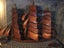 Antique Victorian Cased Sailing Ship Carousel 12