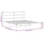 Queen Size Metal Bed Frame with Headboard white 150x200 Cm Tppaol Carousel 2