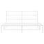 Queen Size Metal Bed Frame with Headboard white 150x200 Cm Tppaol Carousel 5
