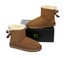 EVERAU(R) UGG Women Sheepskin Wool Mini Single Back Bow Boots Carousel 4