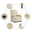 Electric Stand Up Massage Recliner Chair Cream Fabric Txbpaat Carousel 7