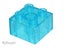 ®™DUPLO - 1 x Glitter Trans-Light Blue 2 x 2 Brick ~Retired 2020~ Carousel 1