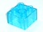 ®™DUPLO - 1 x Glitter Trans-Light Blue 2 x 2 Brick ~Retired 2020~ Carousel 2
