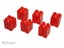 ®™DUPLO - 6 x Red Brick 2 x 2 x 2 with Vertical Grooves Carousel 1