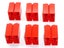 ®™DUPLO - 6 x Red Brick 2 x 2 x 2 with Vertical Grooves Carousel 3