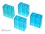 ®™DUPLO - 4 x Trans Light Blue 1 x 2 x 2 Bricks with Tube Carousel 1