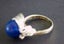 14ct White Gold Lapis Lazuli and Diamond Set Designer Ladies Ring Carousel 4