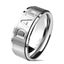 "DAD" Deep Cut and "Love You Dad" Engraved Inside Stainless Steel Ring Carousel 1