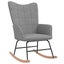 Vida Xl Rocking Chair With A Stool Light Grey Fabric Carousel 3