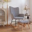 Vida Xl Rocking Chair With A Stool Light Grey Fabric Carousel 7