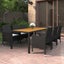 Vida Xl 7 Piece Garden Dining Set Poly Rattan Black Carousel 6