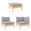 Vida Xl 6 Piece Garden Lounge Set With Grey Cushions Pinewood Carousel 2