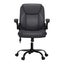 Artiss 2 Point Massage Office Chair Leather Mid Back Grey Carousel 3