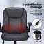Artiss 2 Point Massage Office Chair Leather Mid Back Grey Carousel 4