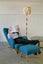 A VINTAGE NZ MADE MAHOGANY AND ALUMINIUM LAMP WITH FREDA KAHLO SHADE Carousel 1