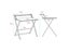 PTN 100cm Black Folding desk 2 Tier Storage Computer table Bookcase Home Office Carousel 2