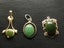3 greenstone gold plated pendants J6 Carousel 1