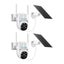 WiFi 2x Security Camera CCTV Set Solar Wireless Home PTZ Surveillance System Carousel 12