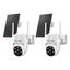 WiFi 2x Security Camera CCTV Set Solar Wireless Home PTZ Surveillance System Carousel 13