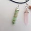 3 Crystal Point Pendants (925 Bales) with Black Plaited Thong Necklace Carousel 3