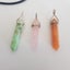 3 Crystal Point Pendants (925 Bales) with Black Plaited Thong Necklace Carousel 6