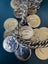 Antique curio gold plated bracelet with Farthings Carousel 3