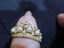 vintage Princess Dianna 14k yellow gold diamond and pearl Tiara ring Carousel 3