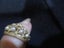 vintage Princess Dianna 14k yellow gold diamond and pearl Tiara ring Carousel 16
