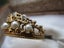 vintage Princess Dianna 14k yellow gold diamond and pearl Tiara ring Carousel 6