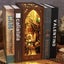 Book Nook Miniature Model Kit- Library Of Books Carousel 3