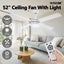 52inch Ceiling Fan LED Light Carousel 1