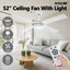 52inch Ceiling Fan LED Light Carousel 2