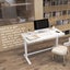 Loctek Height adjustable desk ultra white glass desktop Carousel 6