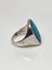 Large Sterling silver & Turquoise? ring size V Carousel 3
